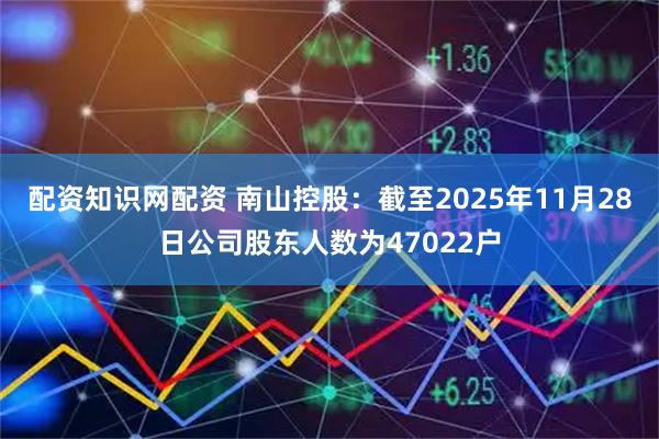 配资知识网配资 南山控股：截至2025年11月28日公司股东人数为47022户
