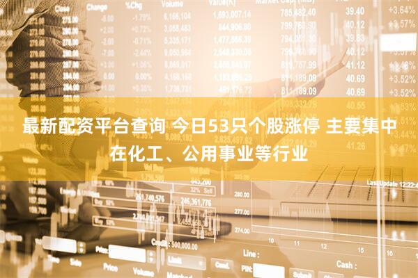 最新配资平台查询 今日53只个股涨停 主要集中在化工、公用事业等行业